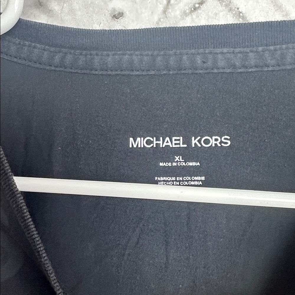 Michael Kors Charcoal Logo Tee - Picture 2 of 5